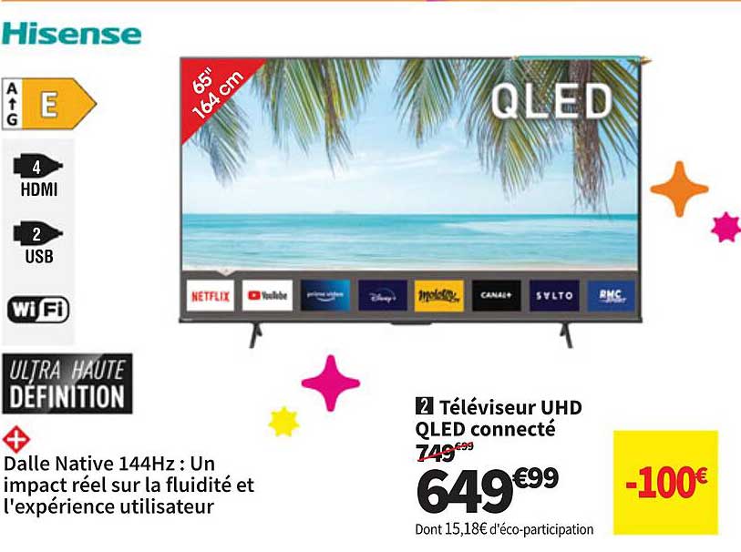 Téléviseur UHD QLED connecté