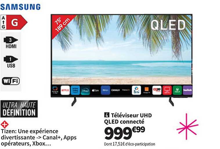 Téléviseur UHD QLED connecté