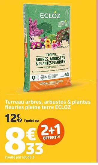 Terreau arbres, arbustes & plantes fleuries pleine terre ECLÓZ