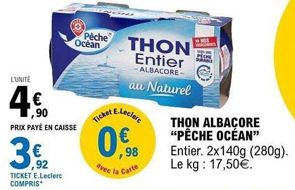 THON ALBACORE "PÊCHE OCÉAN"