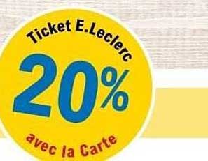 Ticket E.Leclerc 20%