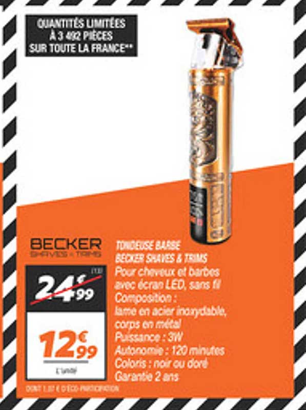 TONDEUSE BARBE BECKER SHAVES & TRIMS