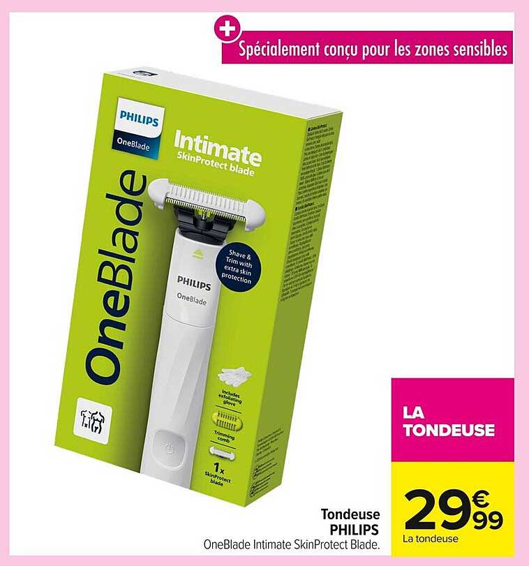 Tondeuse PHILIPS OneBlade Intimate SkinProtect blade