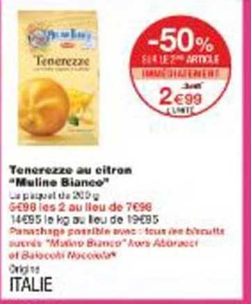 Tonerezzé au citron "Muline Bianco"