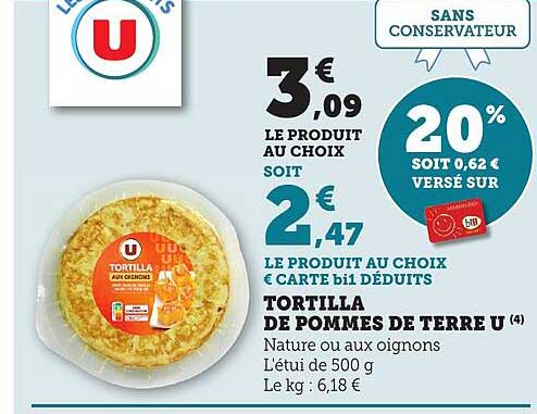 TORTILLA DE POMMES DE TERRE U