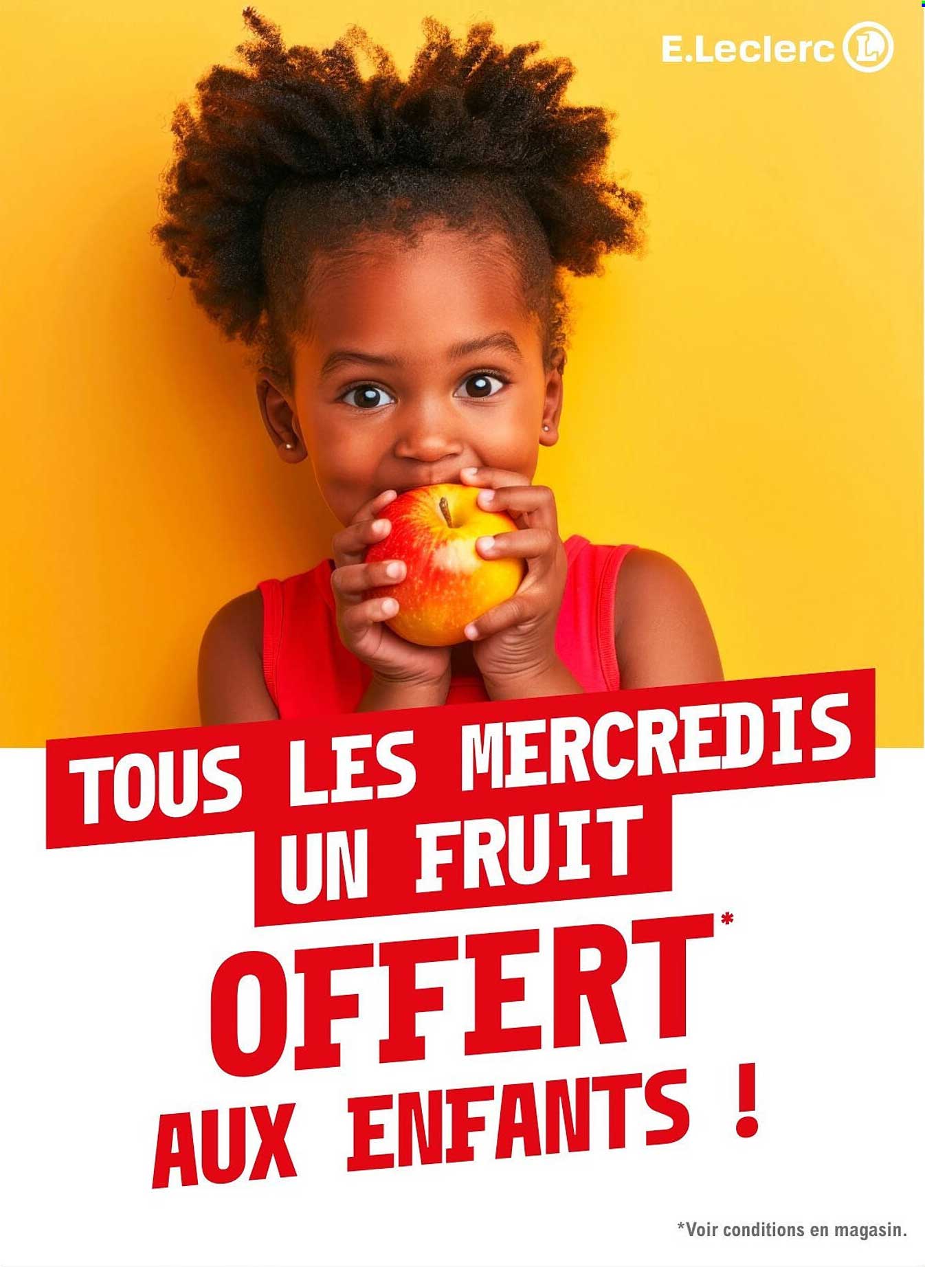 TOUS LES MERCREDIS UN FRUIT OFFERT AUX ENFANTS !