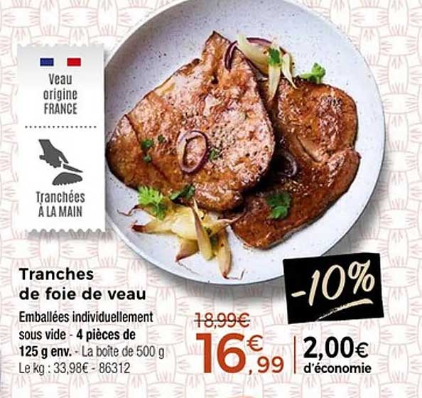 Tranches de foie de veau