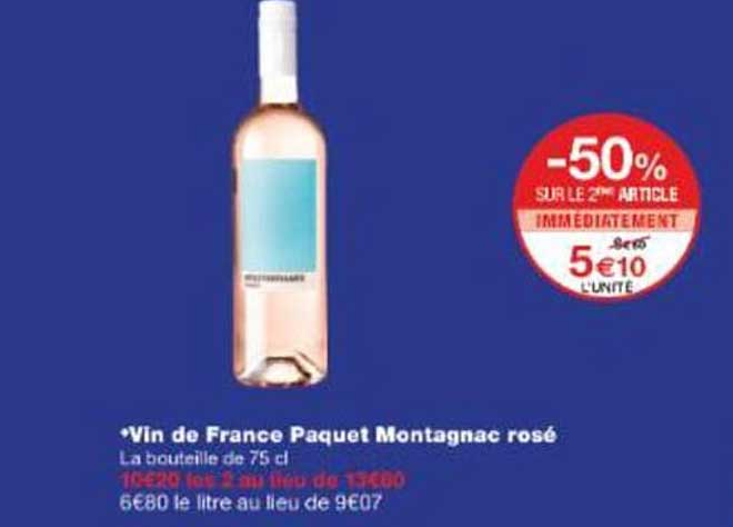 Vin de France Paquet Montagnac rosé