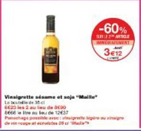 Vinaigrette sésame et soja "Maille"