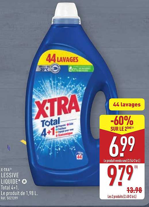 X-TRA LESSIVE LIQUIDE 4+1