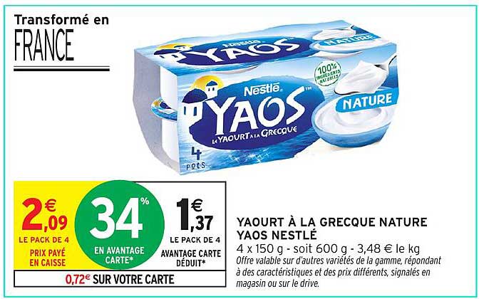 YAOUST À LA GRECQUE NATURE YEOS NESTLÉ