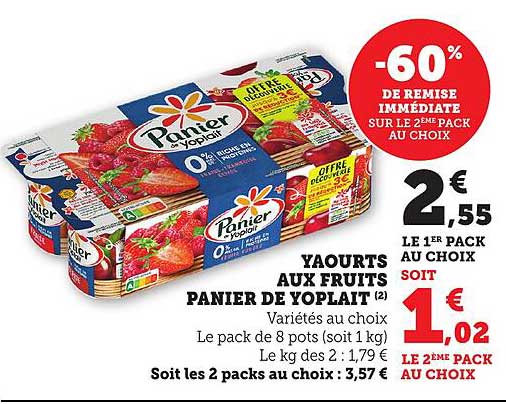 YOGOURTS AUX FRUITS PANIER DE YOPLAIT
