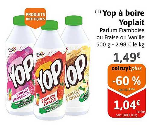 Yop à boire Yoplait
