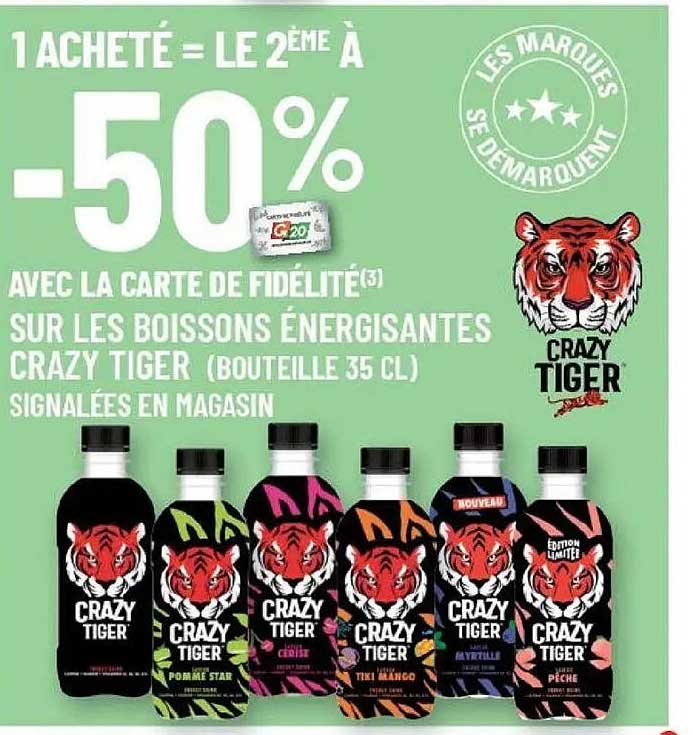 1 ACHETÉ = LE 2ÈME À -50%