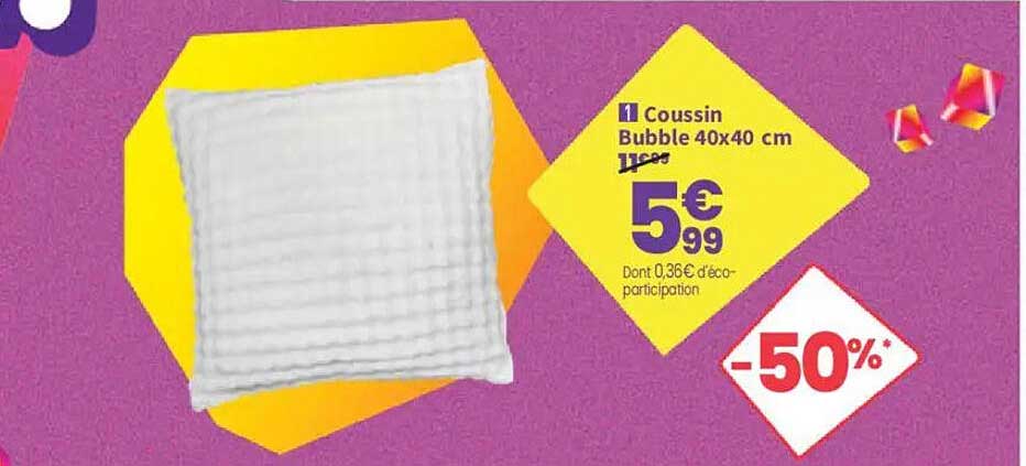 1 Coussin Bubble 40x40 cm