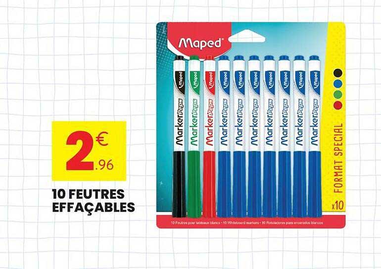 10 FEUTRES EFFAÇABLES