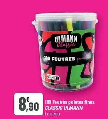 100 Feutres pointes fines CLASSIC ULMANN