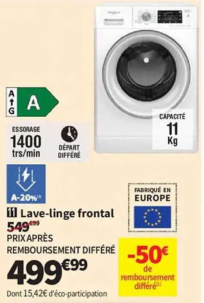 11 Lave-linge frontal