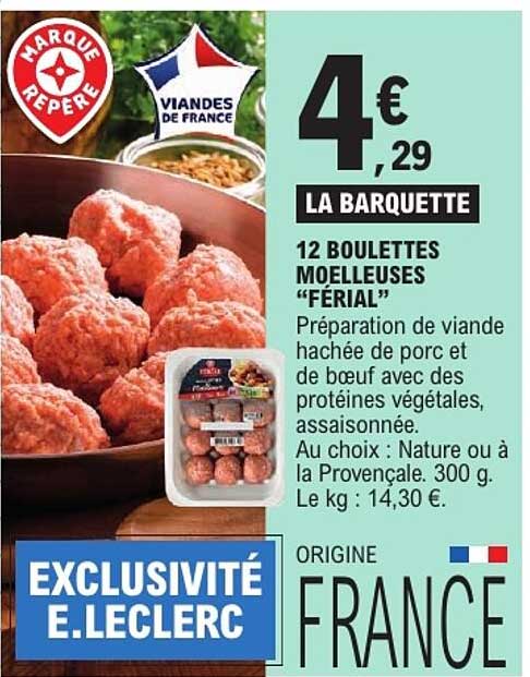 12 BOULETTES MOELLEUSES “FÉRAL”