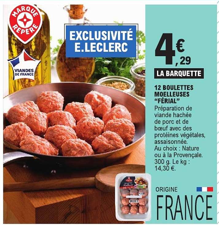 12 BOULETTES MOELLEUSES "FERIAL"