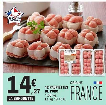 12 PAUPIETTES DE PORC