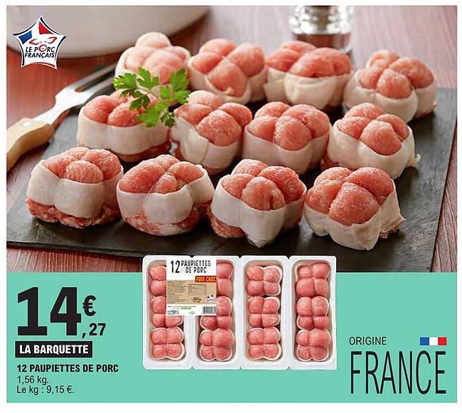 12 PAUPIETTES DE PORC