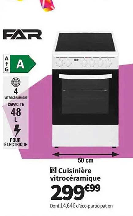 13 Cuisinière vitrocéramique