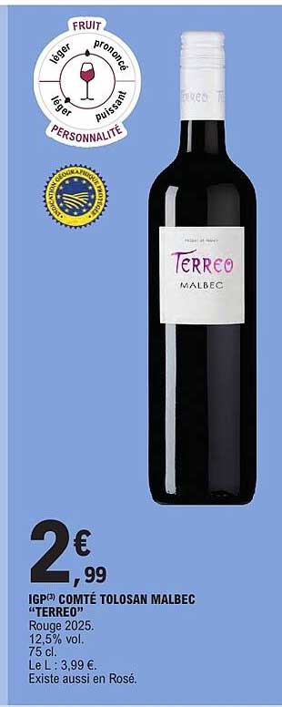 1GP(*) COMTÉ TOLOSAN MALBEC “TERREO”