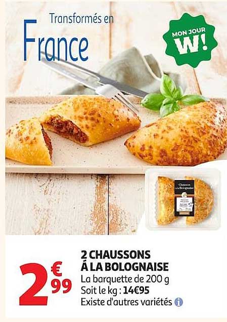 2 CHAUSSONS À LA BOLOGNAISE