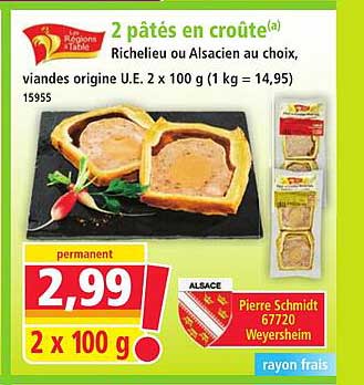2 pâtés en croûte(a)