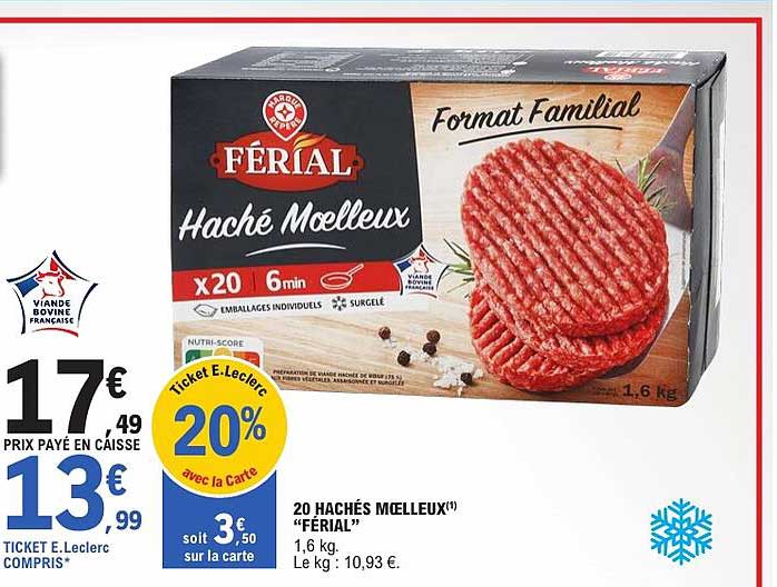 20 HACHÉS MOELLEUX “FÉRIAL”