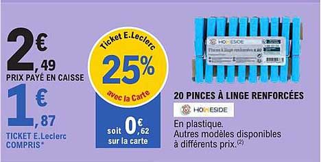 20 PINCES À LINGE RENFORCÉES