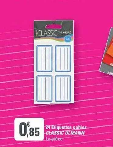 24 Etiquettes cahier CLASSIC ULMANN