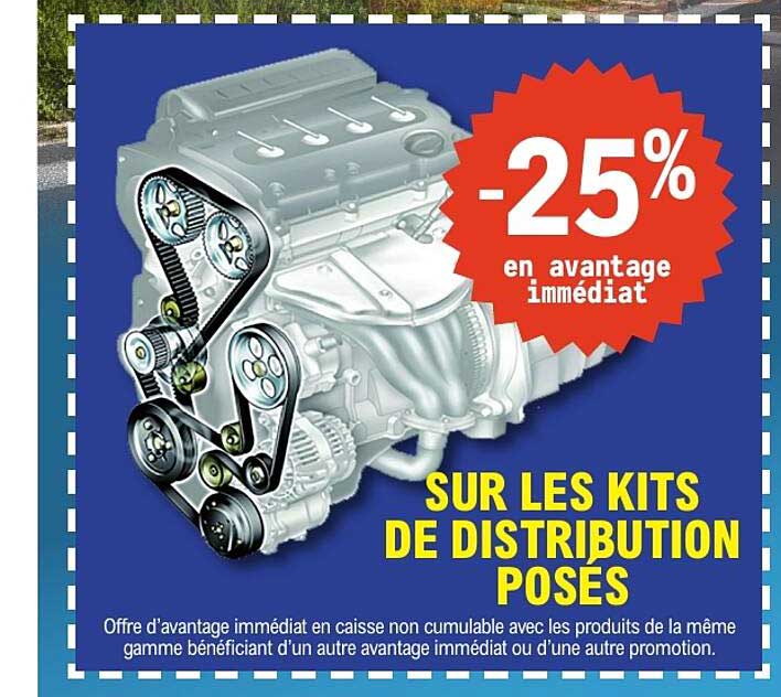 -25% en avantage immédiat sur les kits de distribution posés