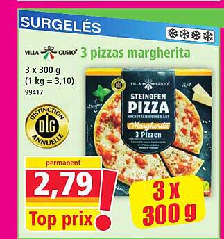 3 pizzas margherita