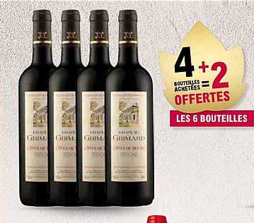 4 + 2 OFFERTES LES 6 BOUTEILLES