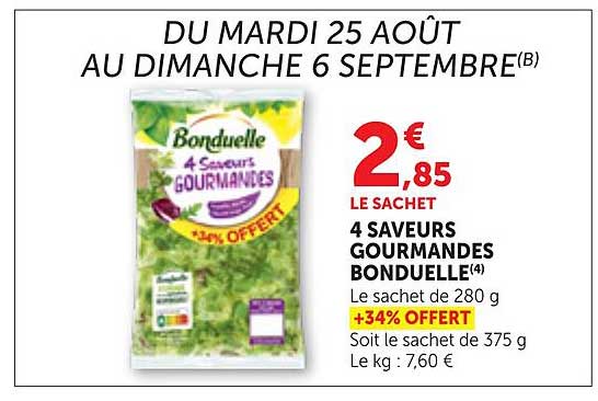 4 SAVEURS GOURMANDES BONDUELLE