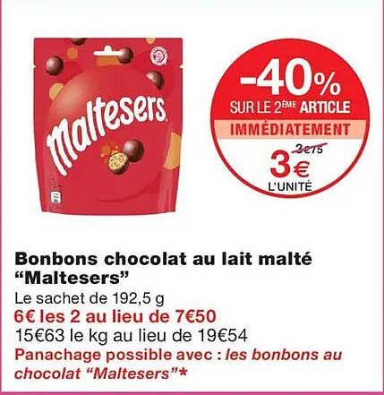 -40% SUR LE 2ÈME ARTICLE IMMÉDIATEMENT 3€ L'UNITÉ