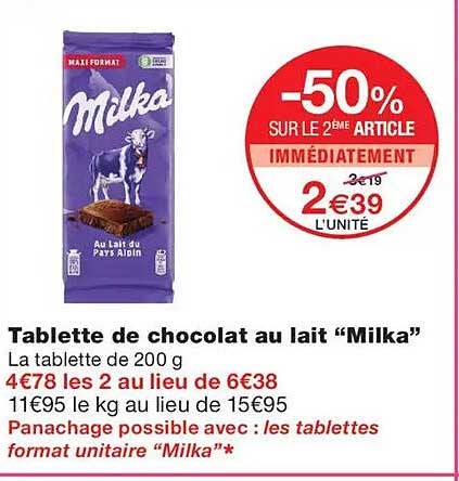 -50% SUR LE 2ÈME ARTICLE IMMÉDIATEMENT