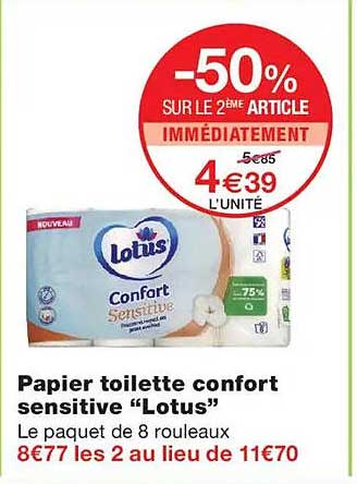 -50% SUR LE 2ÈME ARTICLE IMMÉDIATEMENT