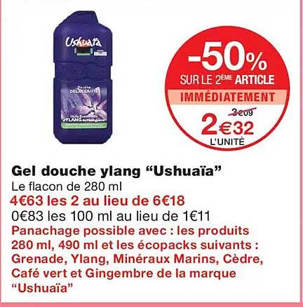 -50% SUR LE 2ÈME ARTICLE IMMÉDIATEMENT