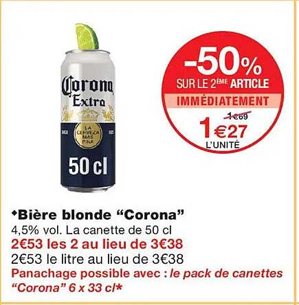 -50% SUR LE 2ÈME ARTICLE IMMÉDIATEMENT
