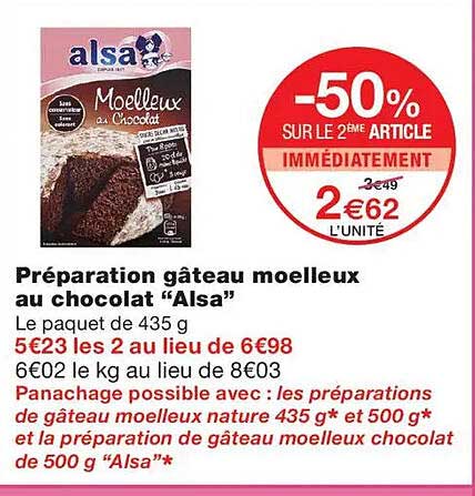 -50% SUR LE 2ÈME ARTICLE IMMÉDIATEMENT