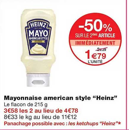 -50% SUR LE 2ème ARTICLE IMMÉDIATEMENT