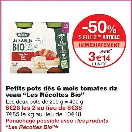 -50% SUR LE 2ÈME ARTICLE IMMÉDIATEMENT