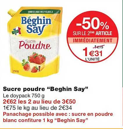 -50% SUR LE 2ÈME ARTICLE IMMÉDIATEMENT