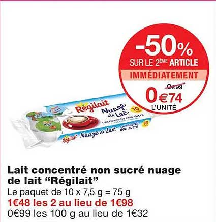 -50% SUR LE 2ÈME ARTICLE IMMÉDIATEMENT