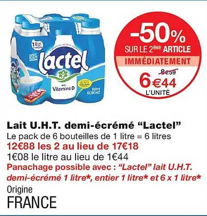 -50% SUR LE 2ÈME ARTICLE IMMÉDIATEMENT