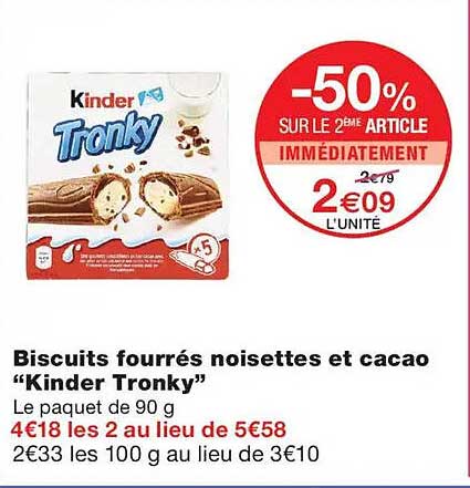 -50% SUR LE 2ème ARTICLE IMMÉDIATEMENT