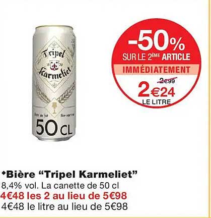 -50% SUR LE 2ÈME ARTICLE IMMÉDIATEMENT